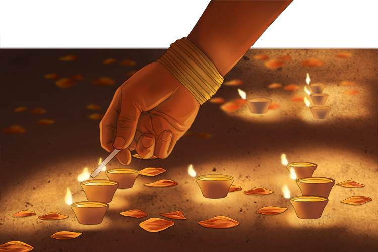 Diwali is a celebration of the victory of light over darkness.